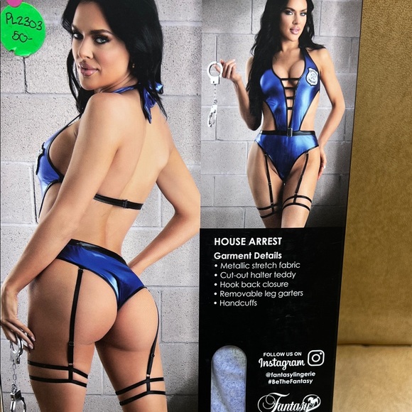 Fantasy Lingerie House Arrest Costume 3 Piece Set. - Picture 11 of 11